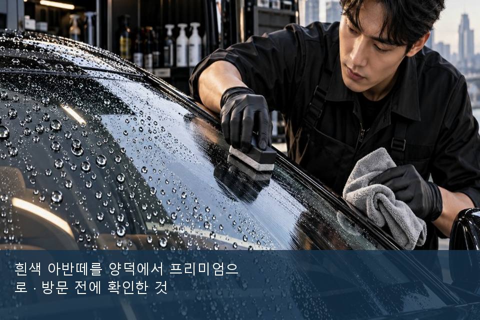 흰색 아반떼를 양덕에서 프리미엄으로 · 방문 전에 확인한 것